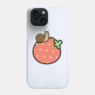 Cute snail on strawberry Phone Case