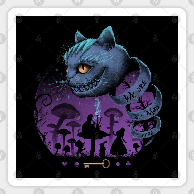 Wonderful Madness Alice In Wonderland Sticker Teepublic Uk