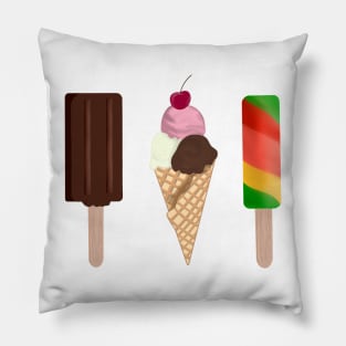 3 ice creams Pillow