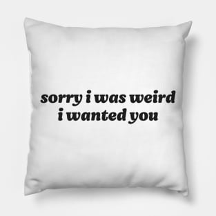 Sorry I Was Weird I Wanted You Pillow