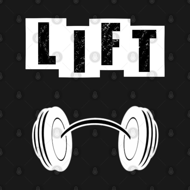 Lift Weights - Black Text by BusyMonkeys