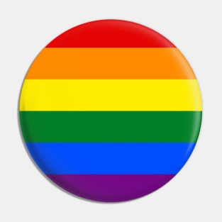 Subtle Minimalist Pride Flag LGBT Gay Lesbian Bisexual Transgender Equality Pin