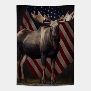 American Moose Tapestry