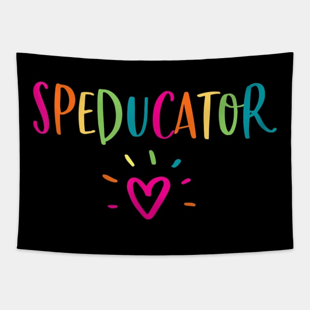 Speducator Shirt Special Education Teacher Sped Ed Gift Tapestry by Tane Kagar