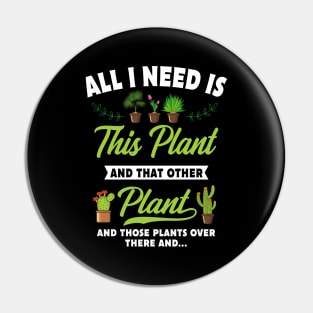 I'll Be In My Office Plants Gift Pin