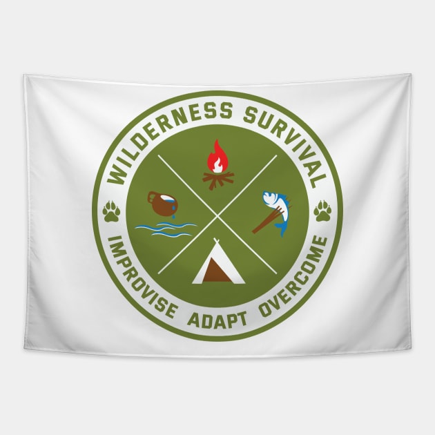 Wilderness Survival Tapestry by BadgeWork