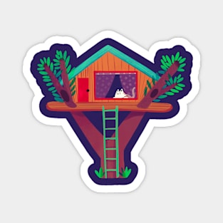 Cat tree house Magnet