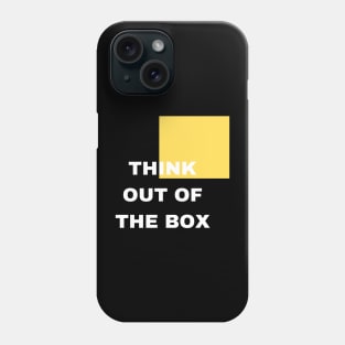 Think out of the box with yellow box Phone Case