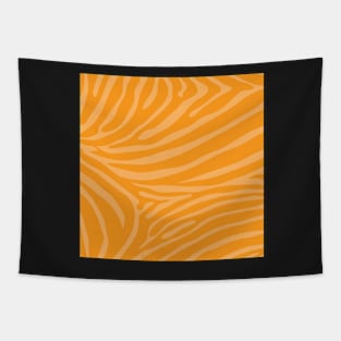 Two Tone Orange Zebra Print Tapestry