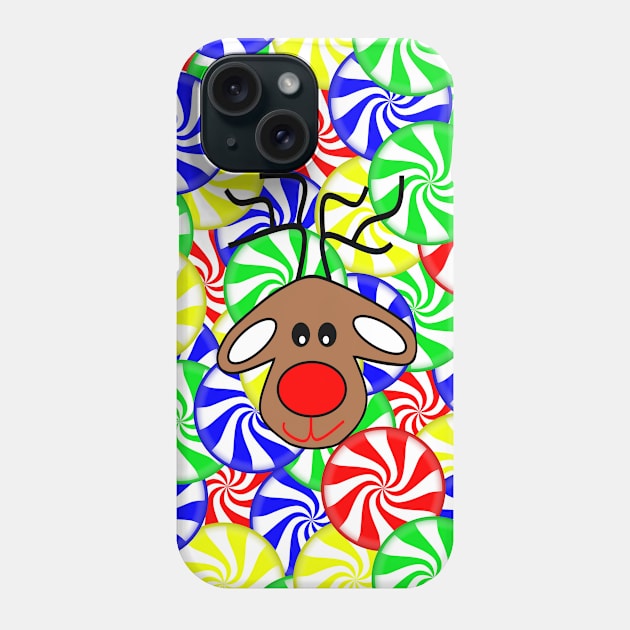 CHRISTMAS Candy Reindeer Xmas Phone Case by SartorisArt1