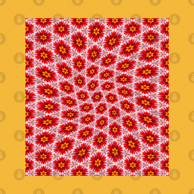 Red Floral Pattern by PatternFlower