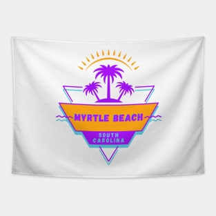 Myrtle Beach South Carolina Vibes 80's Souvenirs Tapestry