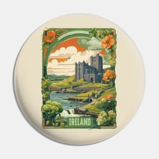 Vintage Travel Ireland Design Pin