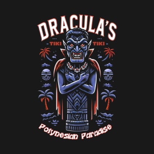 Dracula's Polynesian Paradise - Vampire Tiki Bar Tropical T-Shirt