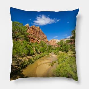 Up the Virgin River, Zion National Park Pillow
