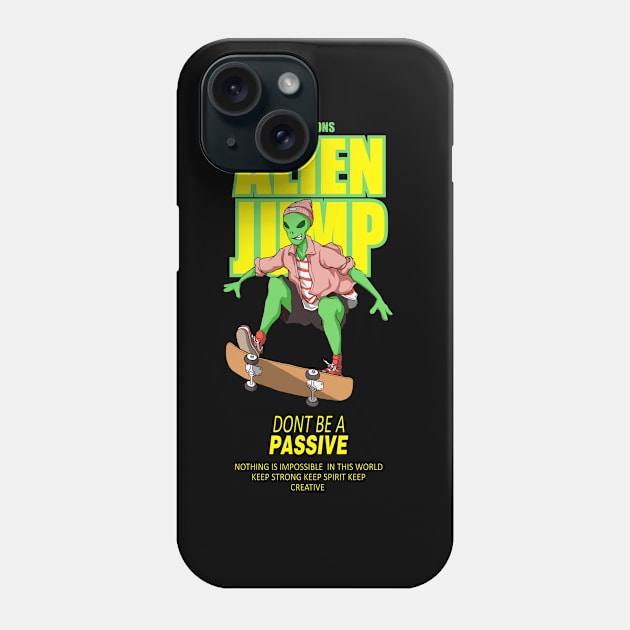 ALIENJUMPSKATEBOARD Phone Case by S.O.C.DIAMON