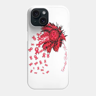 Epidermolysis Bullosa Awareness Awareness - Sunflower ribbon flowers fall Phone Case