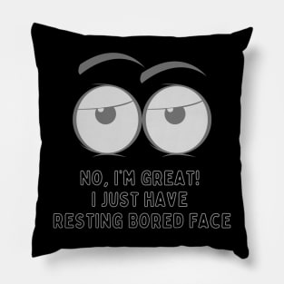 Resting Bored Face Pillow