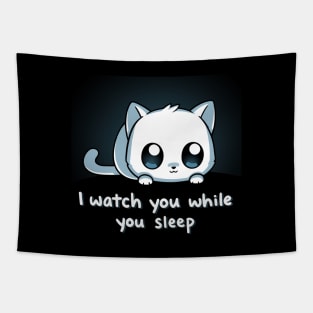 Cute Funny Cat Kitten Sarcastic Humor Quote animal Lover Artwork Tapestry