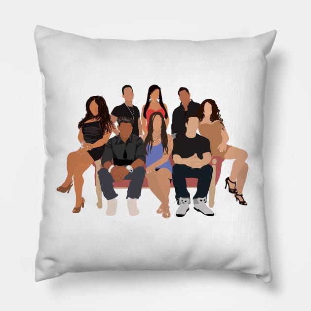 Jersey Shore Guido Gang Pillow by ShayliKipnis