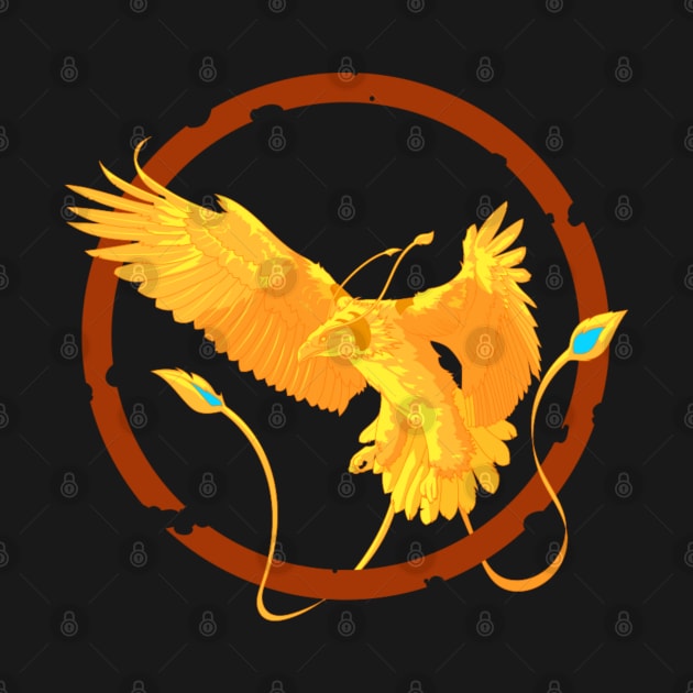 Phoenix Mythical Fire Bird by Gold Wings Tees