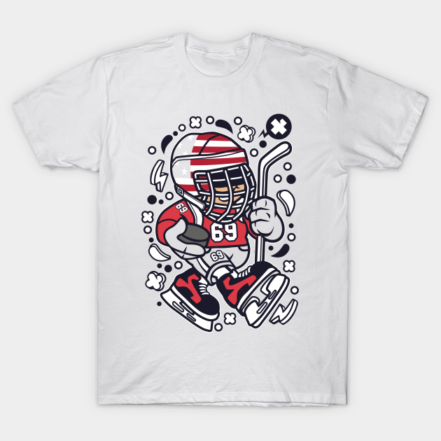 Discover American Hockey Kid - American Hockey Team - T-Shirt