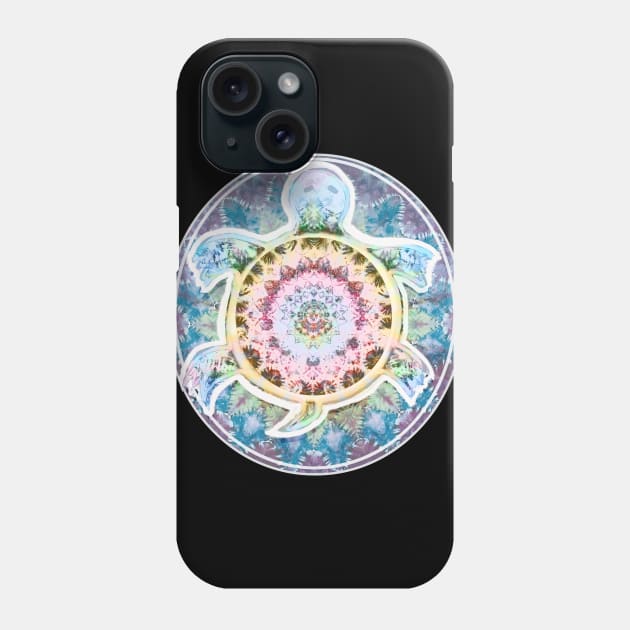 Rainbow Turtle Tie Dye mandala spirit animal batik terrapin hippie boho Phone Case by Aurora X