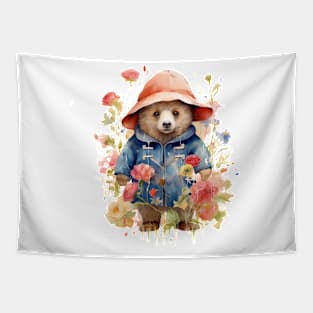 Paddington Bear with Flowers Tapestry