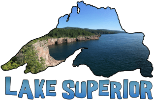 Lake Superior Outline and North Shore in Minnesota Magnet