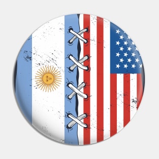 Proud Argentinian American Heritage // Argentina & USA Flag Pin