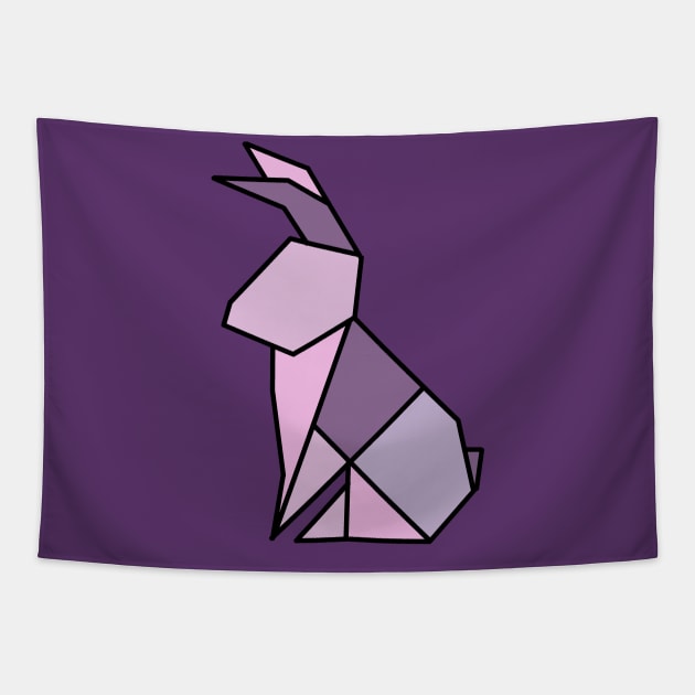 Origami Rabbit Lavender Tapestry by Numerica