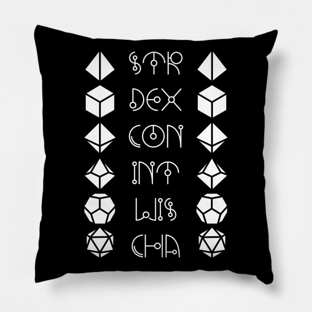 Character Abilities Dice Pillow by OfficialTeeDreams