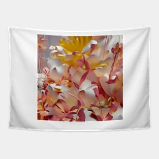 Delicate Misty Floral Tapestry