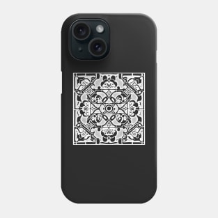 Abstract Symmetrical Lattice Print - Crimson Aesthetic Phone Case