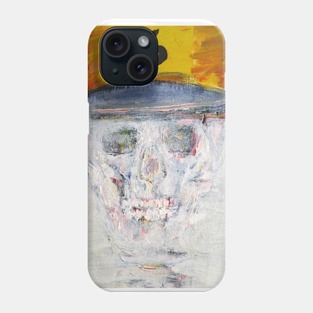 SKULL with  BASEBALL HAT Phone Case by lautir