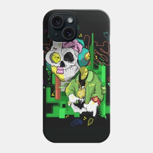 Dope half skulls half Slluks character design Phone Case