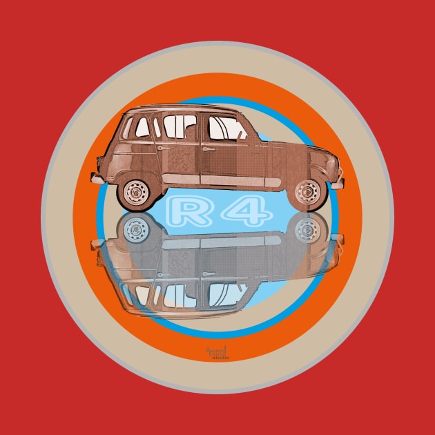 Renault 4 on Target brown by AaaahEeeekStudio