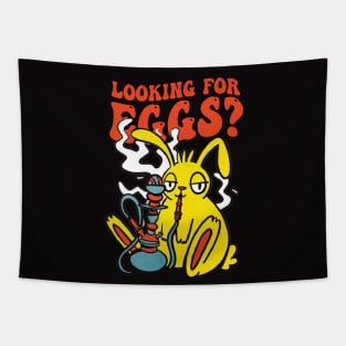 Looking For Eggs Funny Easter Bunny Hookah Tapestry