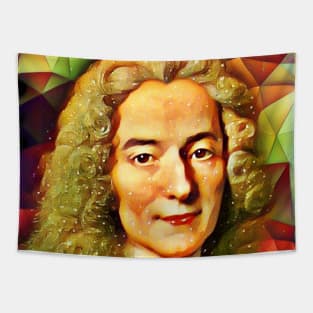 Voltaire Snowy Portrait | Voltaire Artwork 15 Tapestry