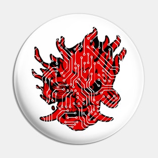 Cyberpunk Samurai Circuit Pin