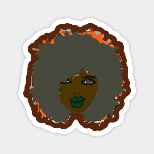 Afro Cute Cocoa Chocolate Natural Hair Magnet