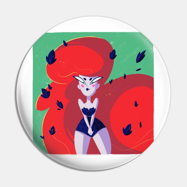 Redhead Plant lover Pin by Polygonal Mess