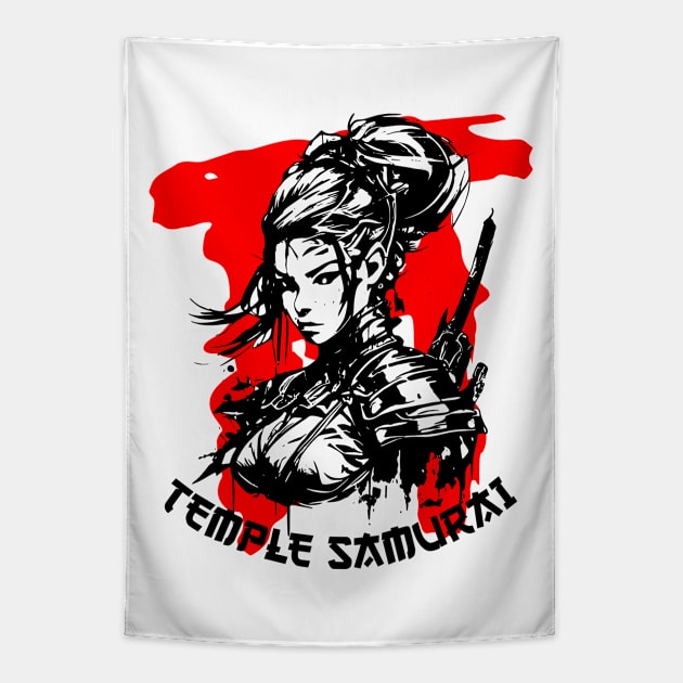 Japanese Temple Samurai Japan Tapestry by Supertrooper