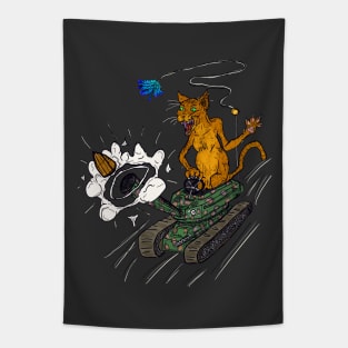 Tank Kitty Tapestry