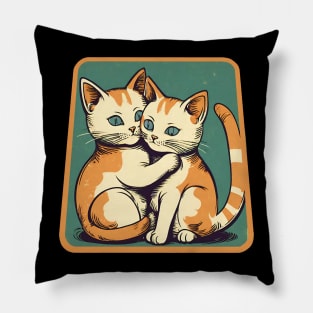 Cats Cuddling Pillow