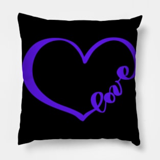 Purple heart love Pillow