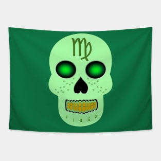 Star Sign Skull Virgo Tapestry