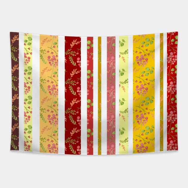 Floral color blocks Tapestry by hedehede