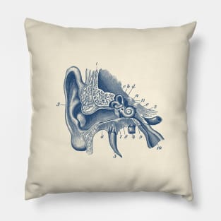 Inner Ear Anatomy Diagram Pillow