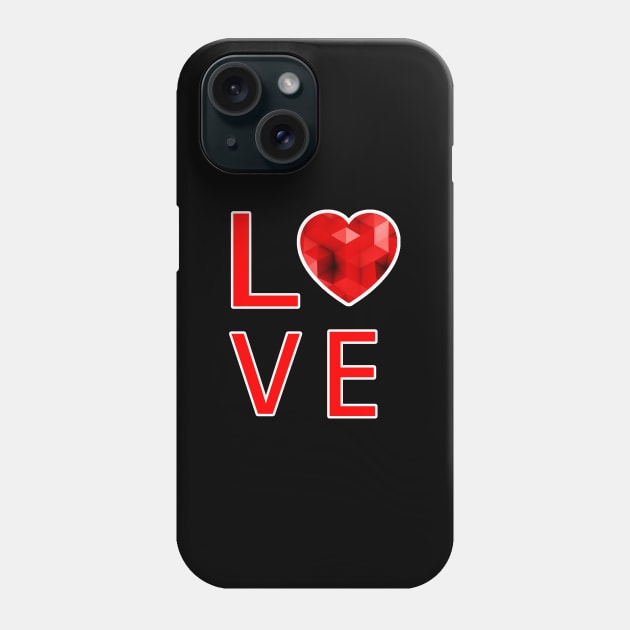 Valentien Day Shirt Love Heart Valentine Phone Case by EmmaShirt